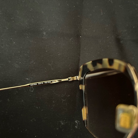 Miu Miu Gold Tone/brown Tortoise Gradient SMU 52Q Cat Eye Sunglasses - Picture 6 of 7